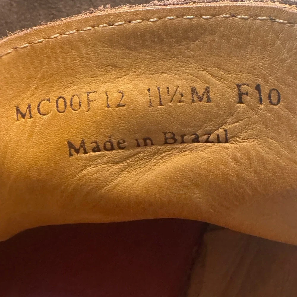 Peter Millar Chukka Boots Mens 11.5 Brown Suede Crepe Sole Desert Boots MC00F12